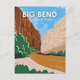  Big Bend National Park Rio Grande Vintage Postcard