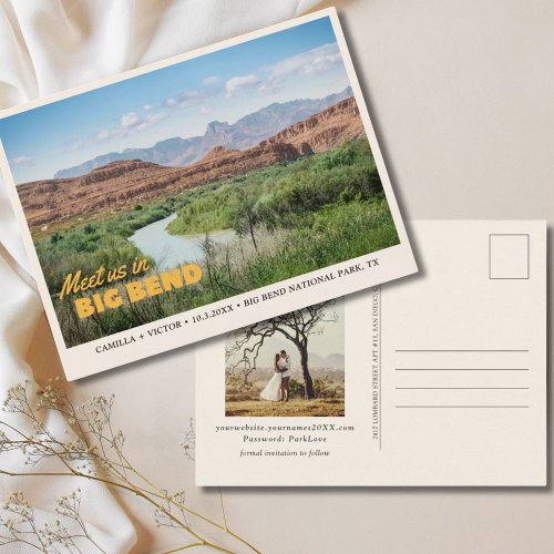 Big Bend National Park Save the Date Postcard