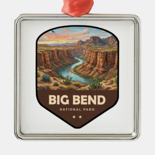 Big Bend National Park Shield Metal Ornament