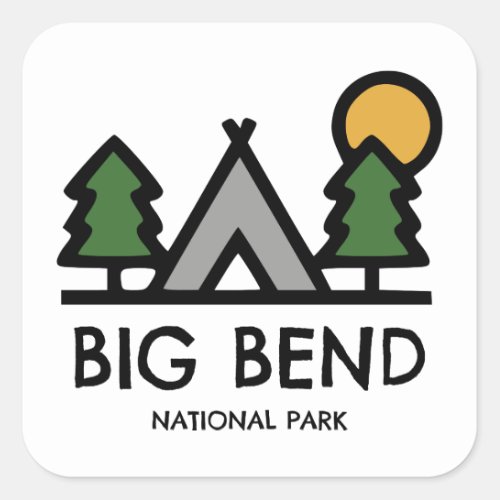 Big Bend National Park Square Sticker