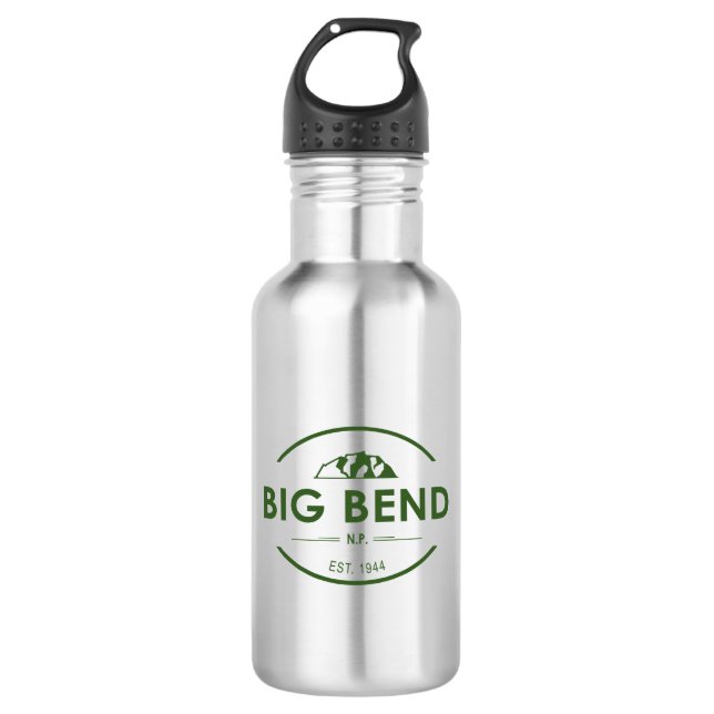 Big Bend National Park Stainless Steel Water Bottle (Front)