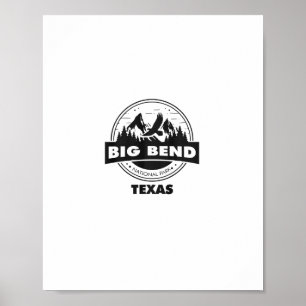 Big Bend National Park Texas Camping Mountain Hiki Poster