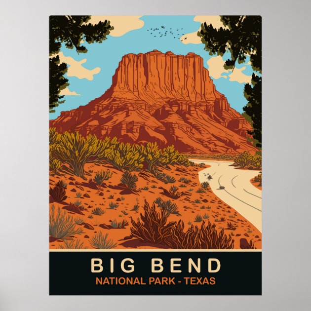 Big Bend National Park Texas Travel Sticker - 3.25" X 2.75" Vinyl Decal For Car, Laptop, Water Bottle