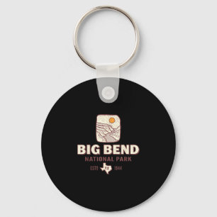 Big bend national park texas travel retro keychain