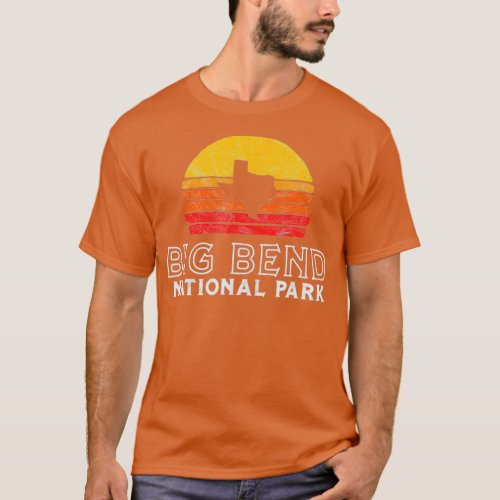 Big Bend National Park Vintage Retro Texas Sun T_Shirt
