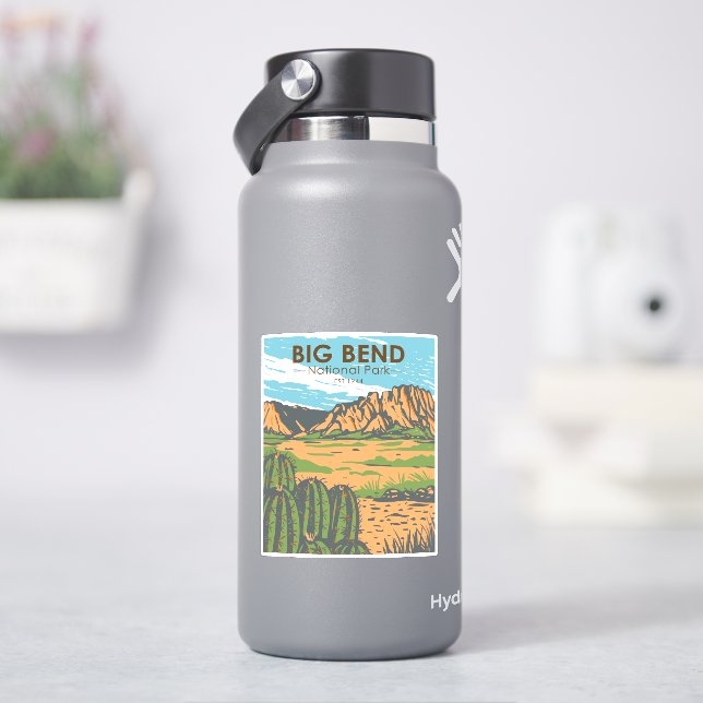 Big Bend National Park Vintage Sticker (HydroFlask)
