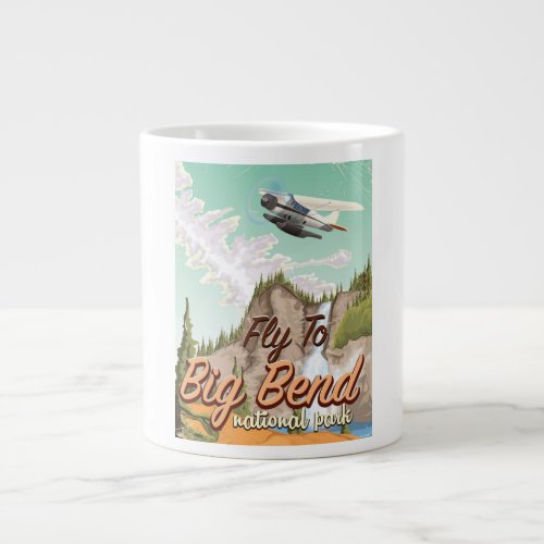 Big bend national park vintage travel poster giant coffee mug