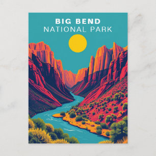 Big Bend National Park Vintage USA Postcard