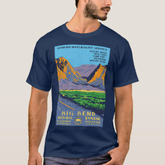 Big Bend National Park Vintage WPA Chisos Mountain T-Shirt