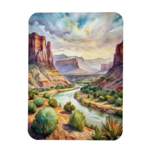 Big Bend National Park Watercolor Painting Magnet