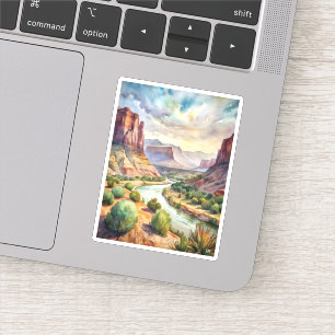 Big Bend National Park Watercolor Painting Sticker