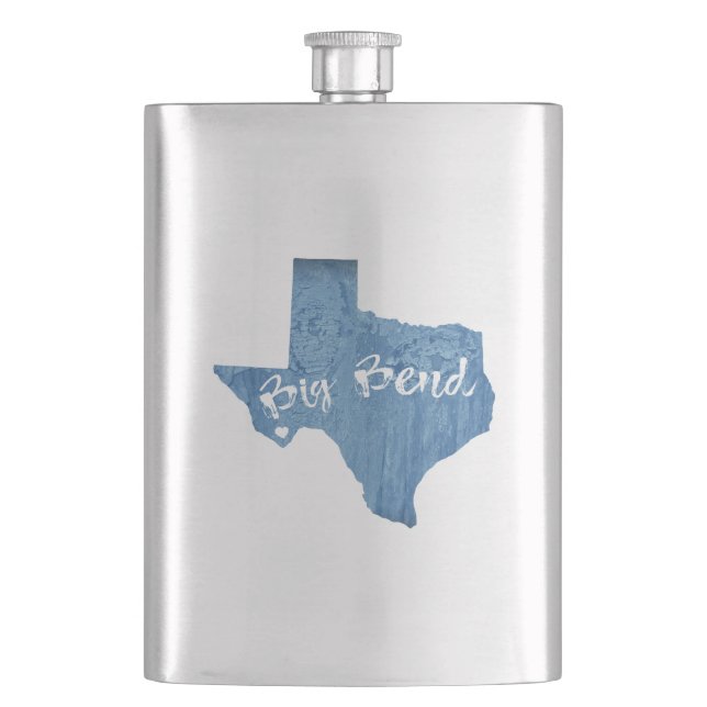Big Bend National Park Wood Grain Flask (Front)