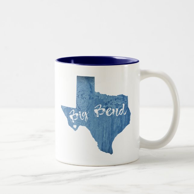 Big Bend National Park Wood Grain Two-Tone Coffee Mug (Right)