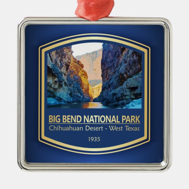 Big Bend NP (PF1) Metal Ornament (Front)