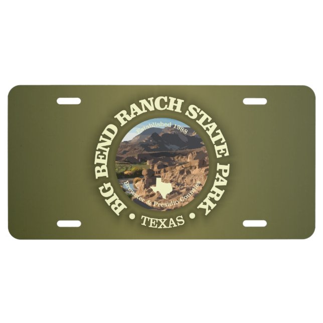 Big Bend Ranch SP License Plate (Front)