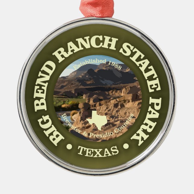 Big Bend Ranch SP Metal Ornament (Front)