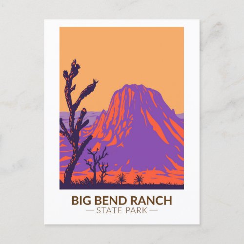 Big Bend Ranch State Park Texas Vintage Postcard