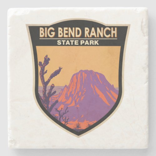 Big Bend Ranch State Park Texas Vintage Stone Coaster