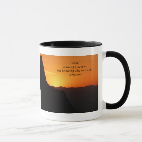 Big Bend Sunset_with Quote Mug