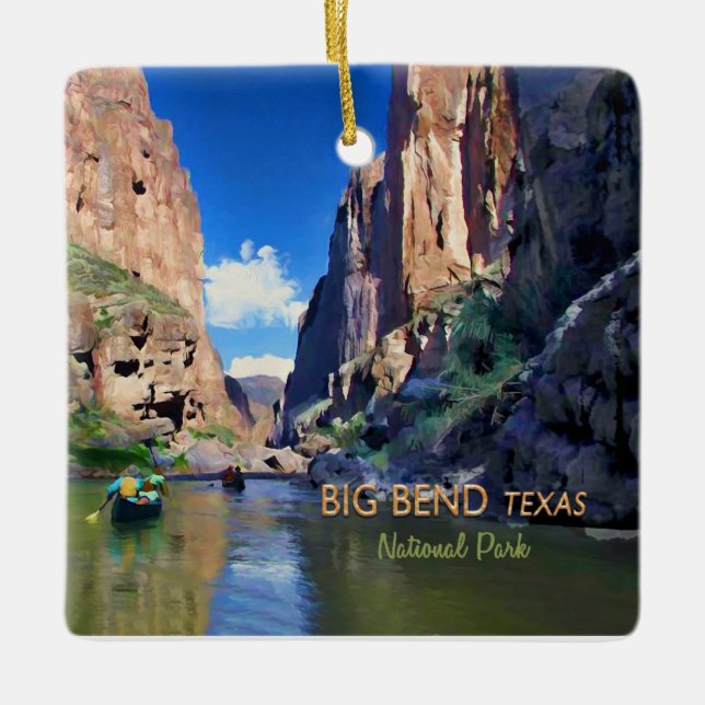 Big Bend Texas National Park Mariscal Canyon Ceramic Ornament (Front)