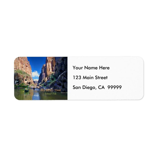 Big Bend Texas National Park Mariscal Canyon Label (Front)