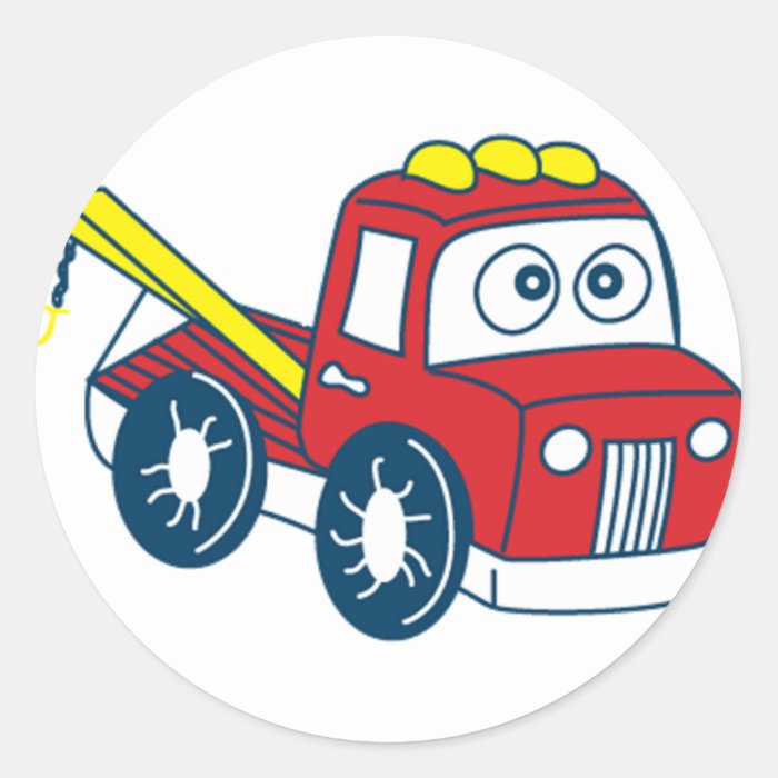 Big Berthas Cartoon Tow Truck Sticker