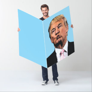 BIG BIGGEST BIRTHDAY DONALD TRUMP KISS GREETING  CARD
