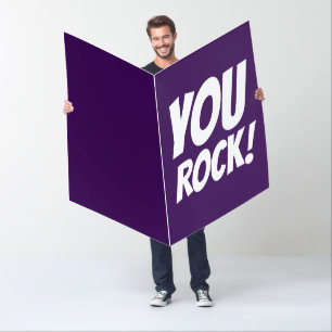 BIG BIGGEST BIRTHDAY GREETING CARD, YOU ROCK! CARD