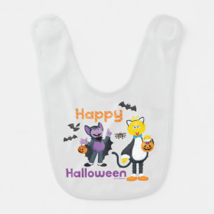 Big Bird and Count Happy Halloween Baby Bib