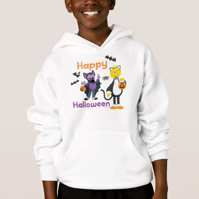 Big Bird and Count | Happy Halloween Hoodie (Front)