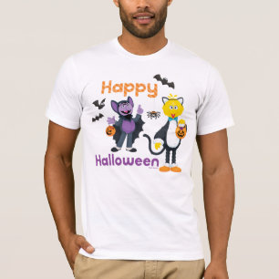 Big Bird and Count   Happy Halloween T-Shirt