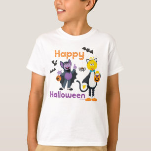 Big Bird and Count   Happy Halloween T-Shirt