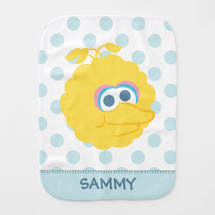 Big Bird Baby Big Face   Add Your Name Baby Burp Cloth