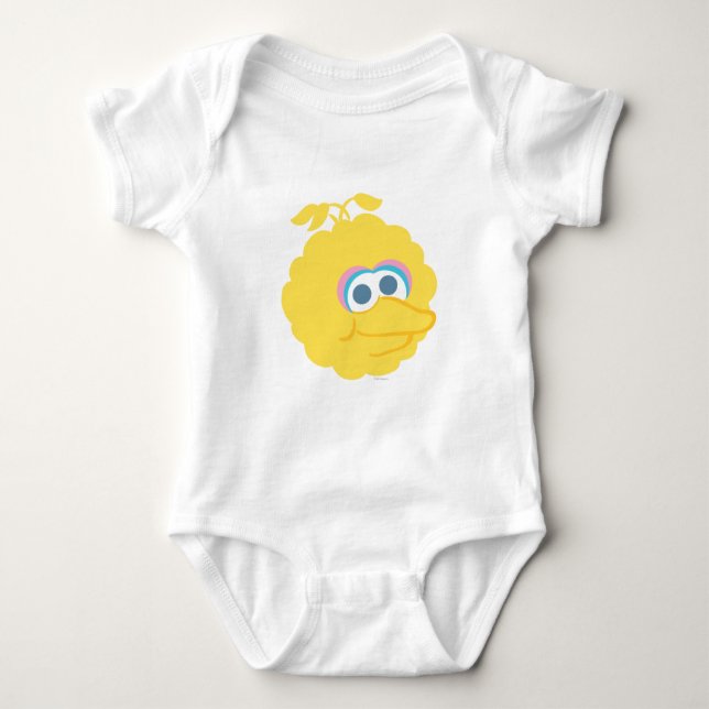 Big Bird Baby Big Face Baby Bodysuit (Front)