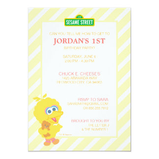 Big Bird Baby Birthday Card