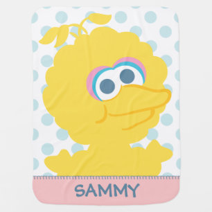 Big Bird Baby Body   Add Your Name Swaddle Blanket
