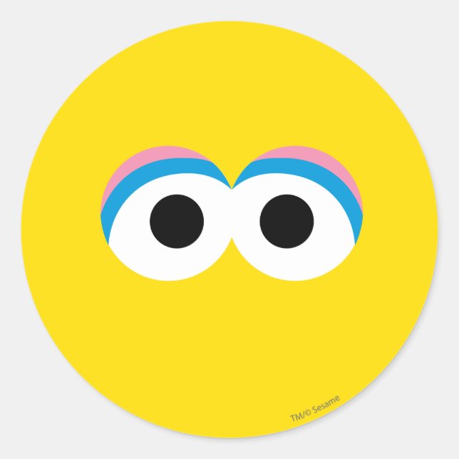 Big Bird Big Face Classic Round Sticker (Front)