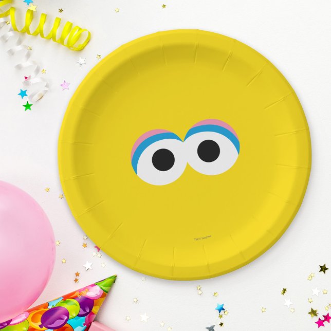 Big Bird Big Face Paper Plates (Creator Uploaded)