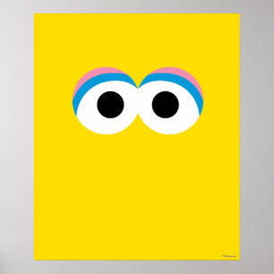 Big Bird Big Face Poster