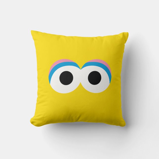 Big Bird Big Face Throw Pillow (Front)