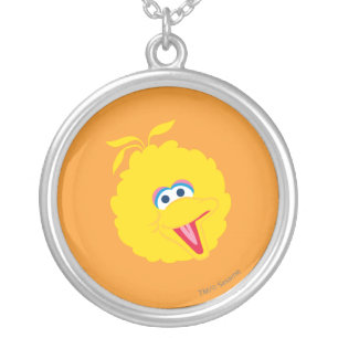Big Bird Face Silver Plated Necklace
