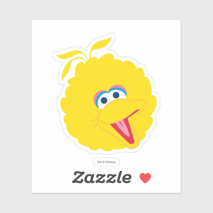 Big Bird Face Sticker | Zazzle