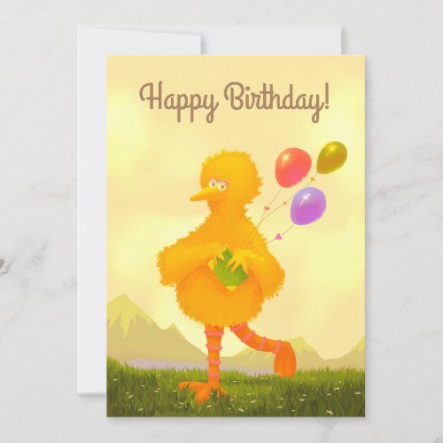 Big Bird from Sesame Street Birthday Invitation 