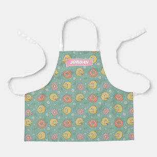 Big Bird Good Vibes Floral Add Your Name Apron