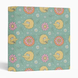 Big Bird Good Vibes Floral Pattern 3 Ring Binder