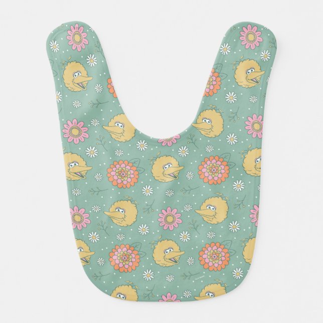 Big Bird | Good Vibes Floral Pattern Baby Bib (Front)