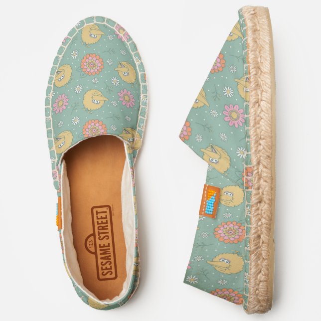 Big Bird | Good Vibes Floral Pattern Espadrilles (Side)