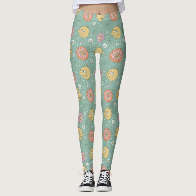 Big Bird | Good Vibes Floral Pattern Leggings (Front)