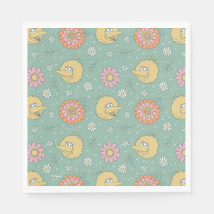 Big Bird Good Vibes Floral Pattern Napkins