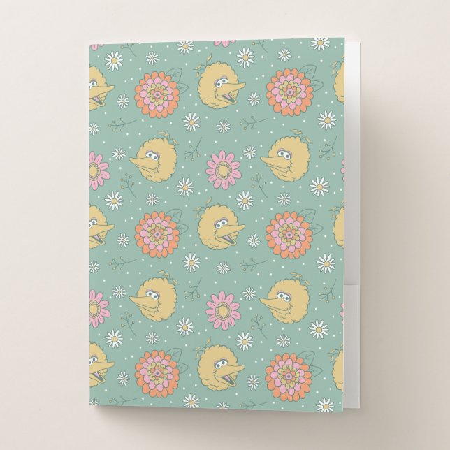 Big Bird | Good Vibes Floral Pattern Pocket Folder (Front)